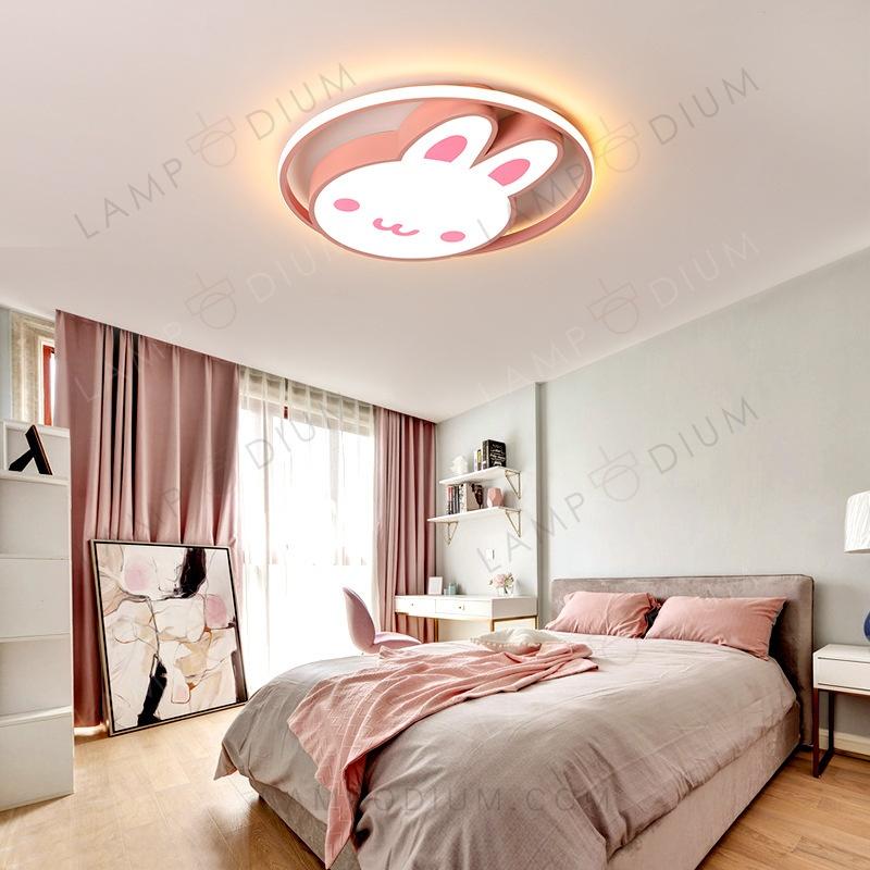 Ceiling light LAMPADA CON CONIGLIO ROSA