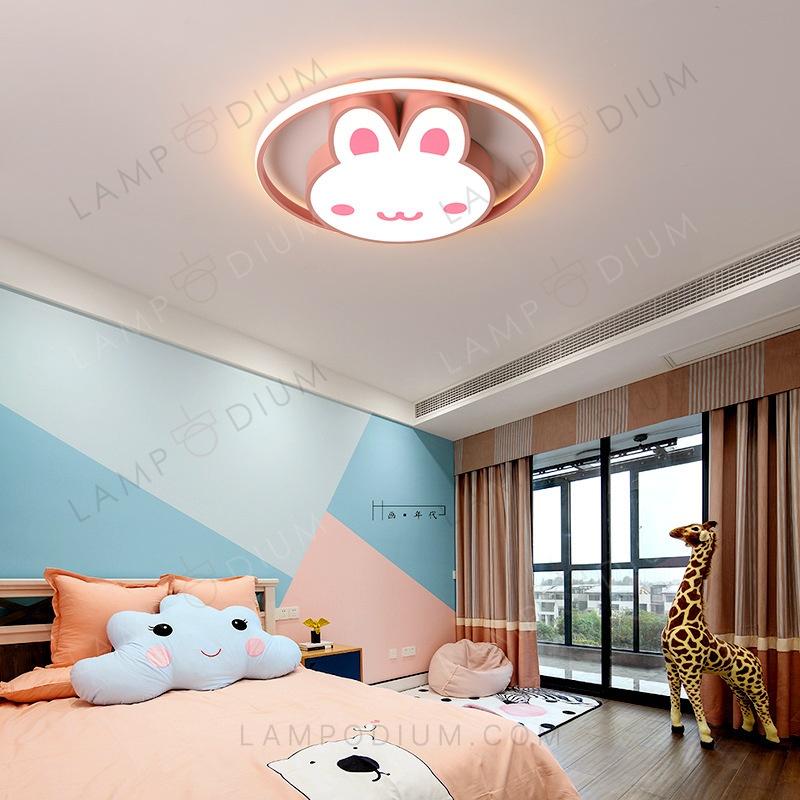 Ceiling light LAMPADA CON CONIGLIO ROSA