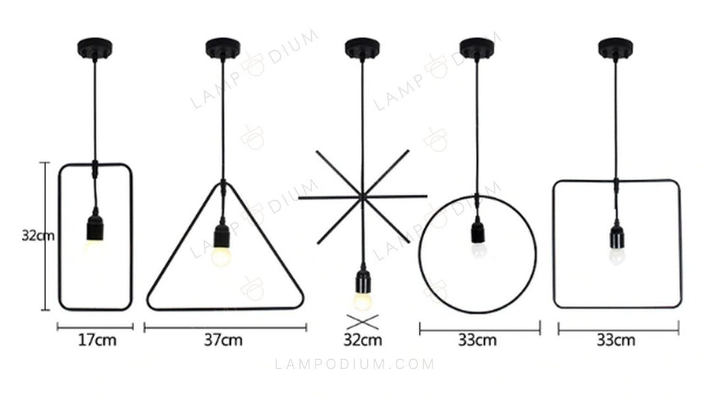 Pendant light CIRCUITO TRIANGOLO