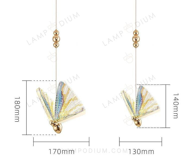 Pendant light BUTTERFLY EMALLO