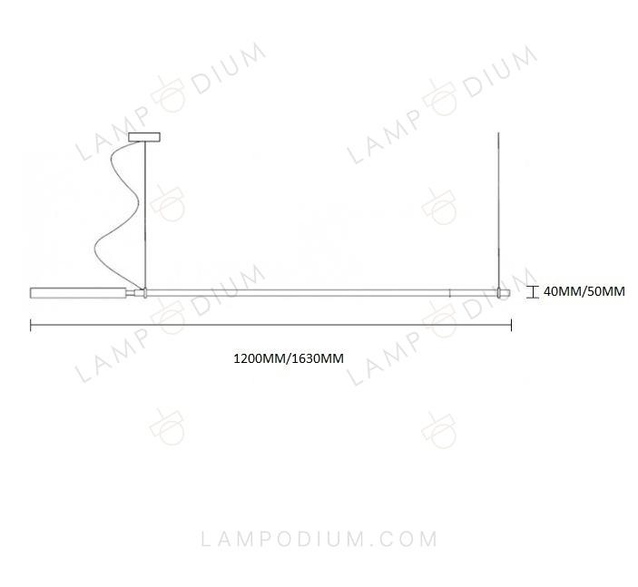 Pendant light SHAFT 120CM