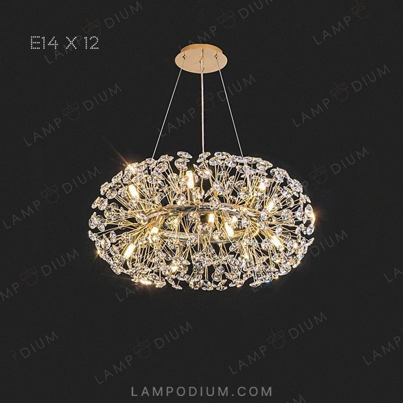 Circular chandeliers and lamps CELEBRITY