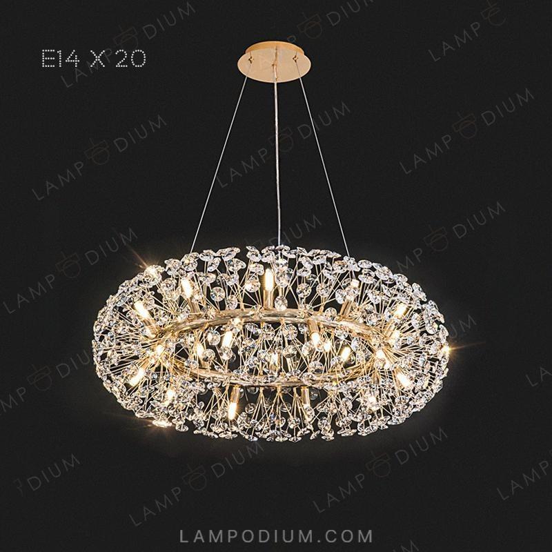 Circular chandeliers and lamps CELEBRITY