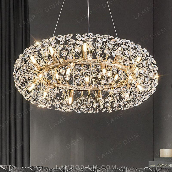 Circular chandeliers and lamps CELEBRITY