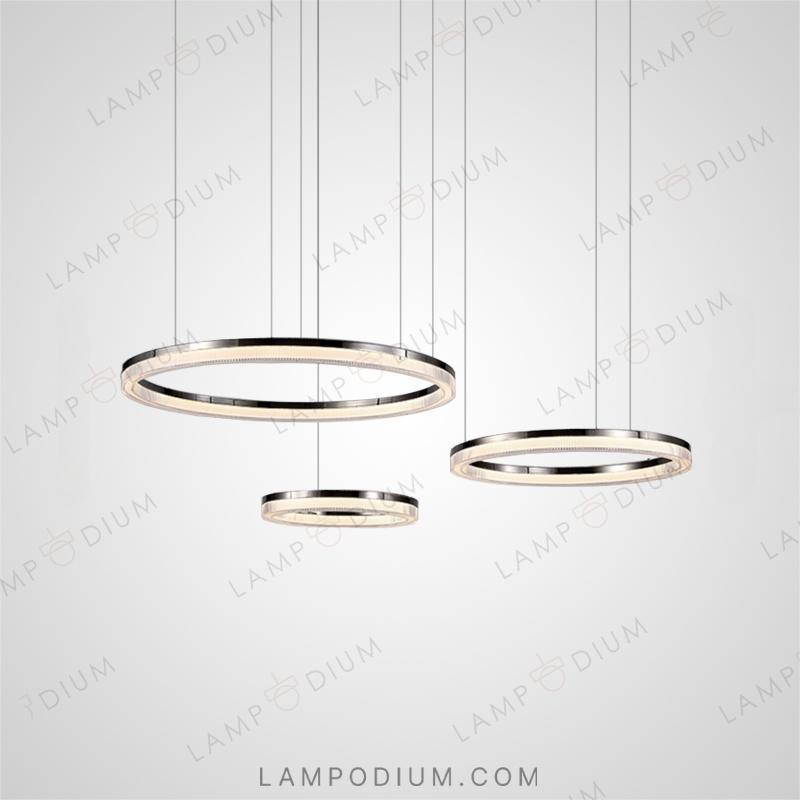 Circular chandeliers and lamps CELLA COMBO