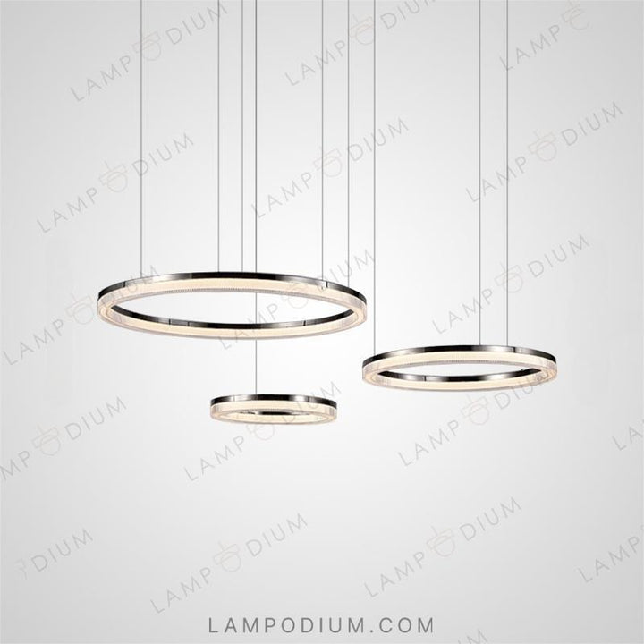 Circular chandeliers and lamps CELLA COMBO