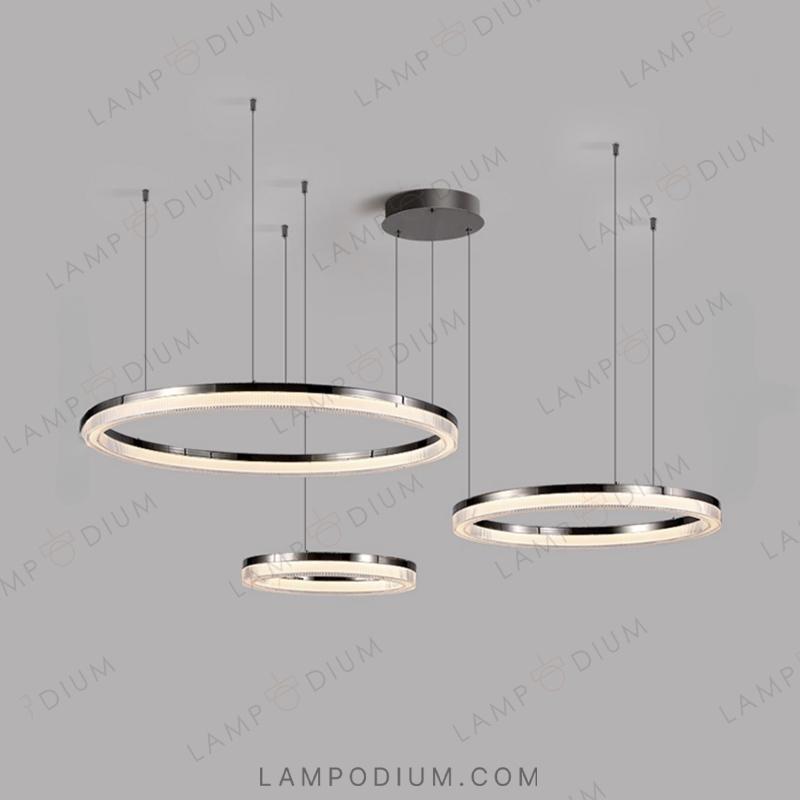 Circular chandeliers and lamps CELLA COMBO