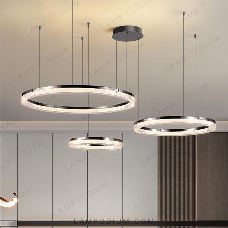 Circular chandeliers and lamps CELLA COMBO