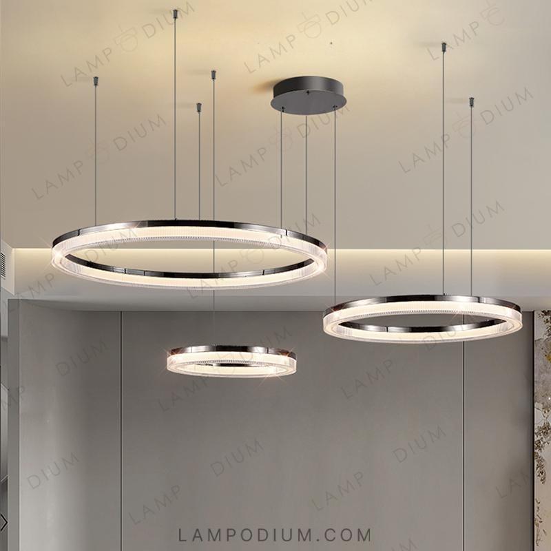 Circular chandeliers and lamps CELLA COMBO