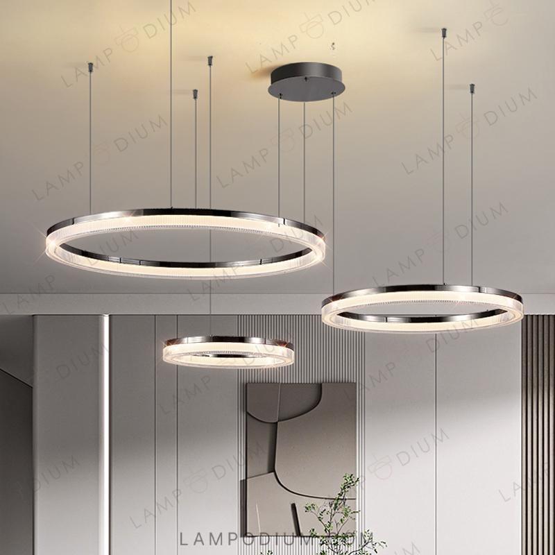 Circular chandeliers and lamps CELLA COMBO