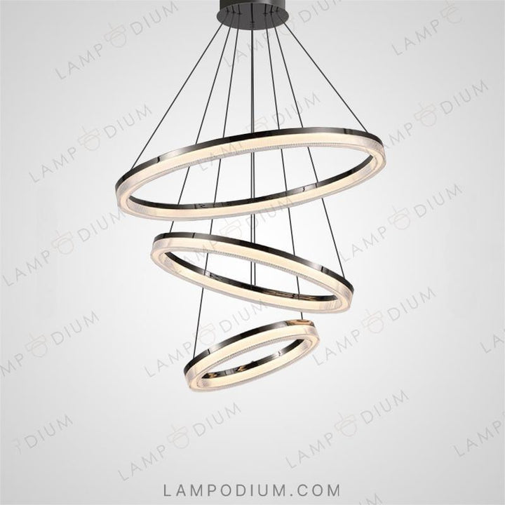 Circular chandeliers and lamps CELLA