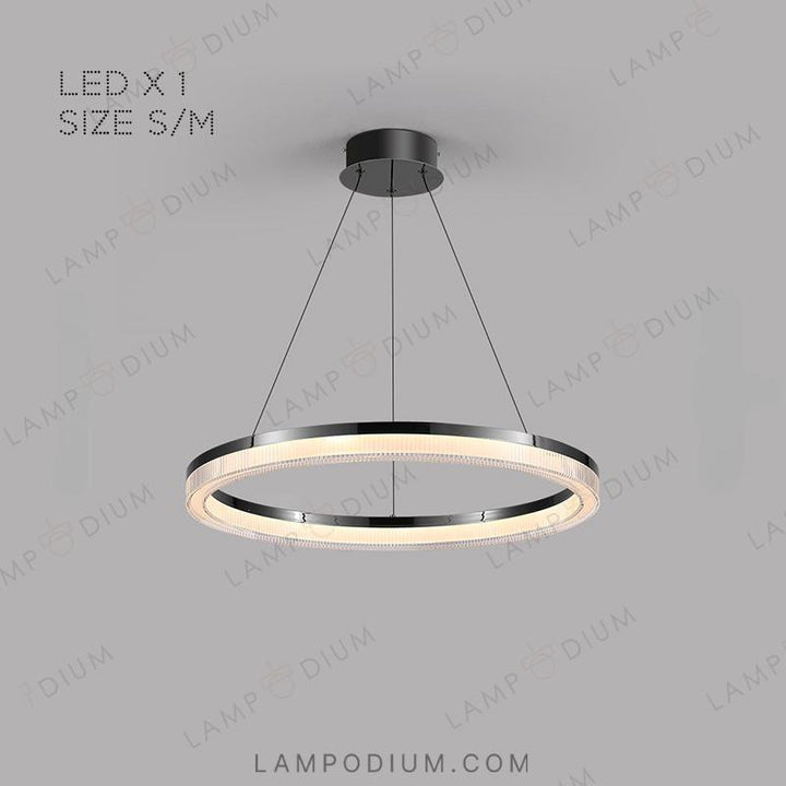 Circular chandeliers and lamps CELLA