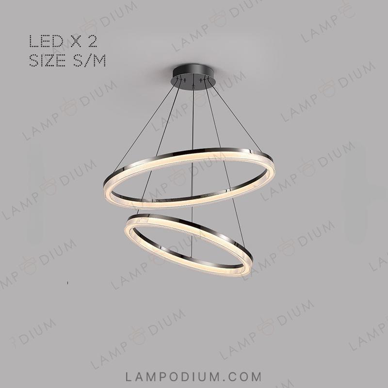 Circular chandeliers and lamps CELLA