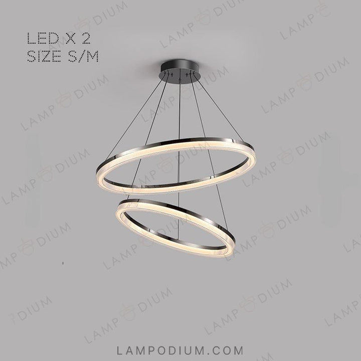 Circular chandeliers and lamps CELLA