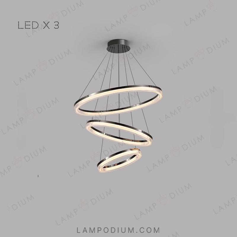 Circular chandeliers and lamps CELLA