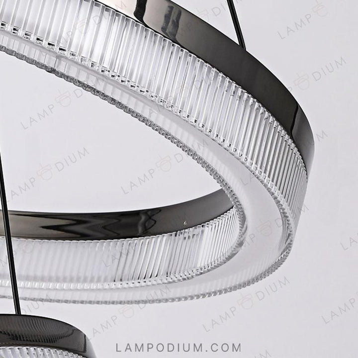 Circular chandeliers and lamps CELLA