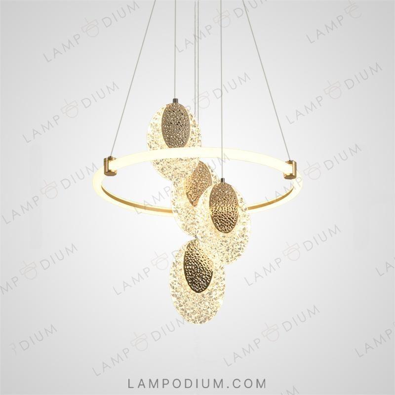 Circular chandeliers and light fixtures CERES RING