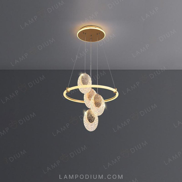 Circular chandeliers and light fixtures CERES RING