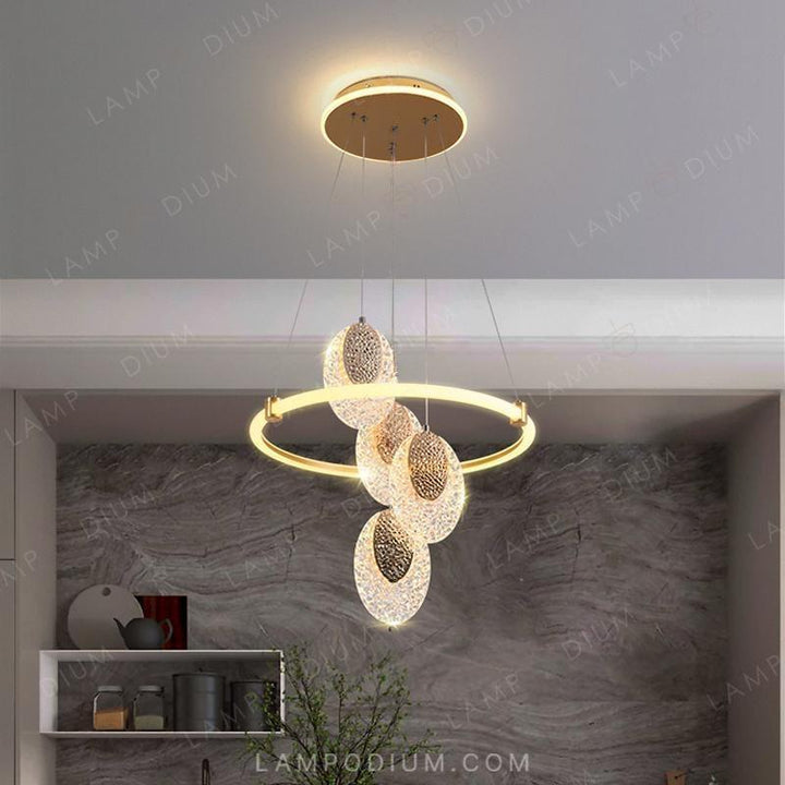 Circular chandeliers and light fixtures CERES RING