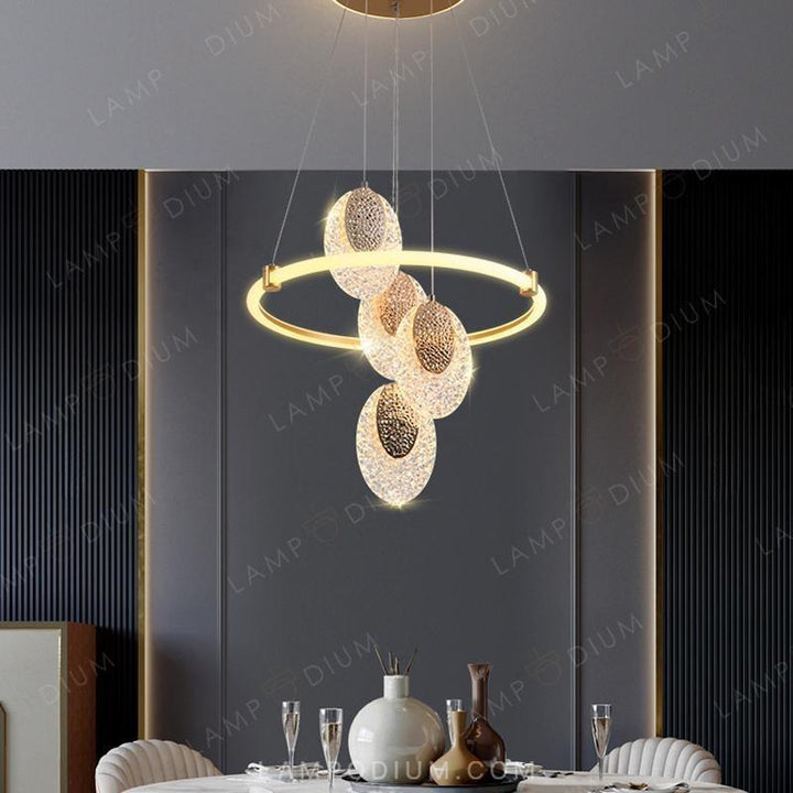 Circular chandeliers and light fixtures CERES RING