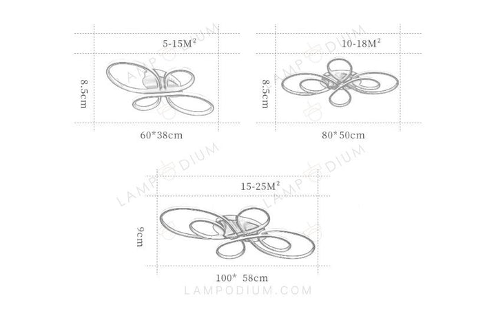 Ceiling light STICH QUADRA