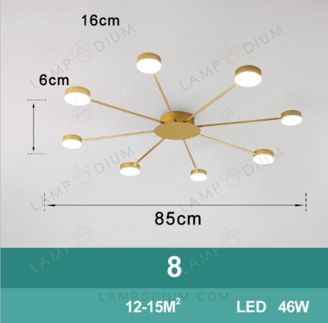 Ceiling light POLARE LUCE 6 Ø 85 CM