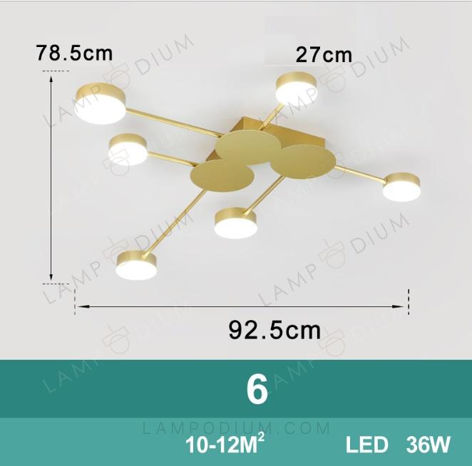 Ceiling light POLARE LUCE 6 Ø 85 CM