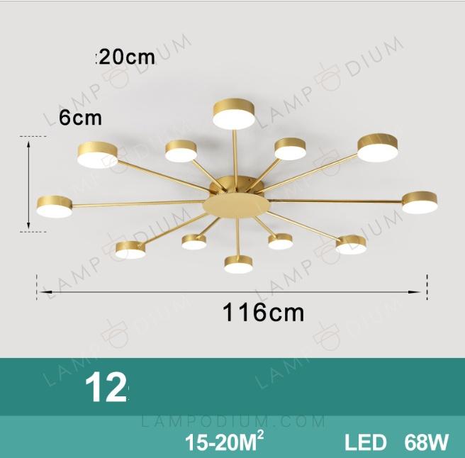 Ceiling light POLARE LUCE 6 Ø 85 CM