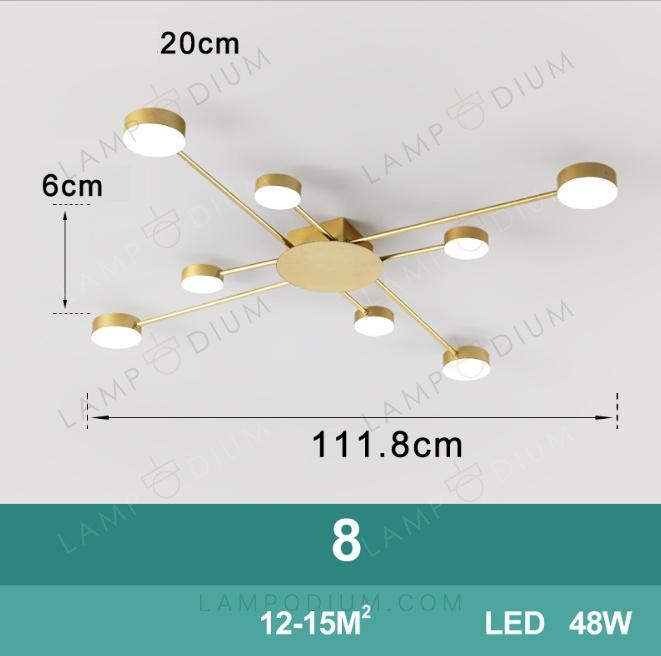 Ceiling light POLARE LUCE 6 Ø 85 CM