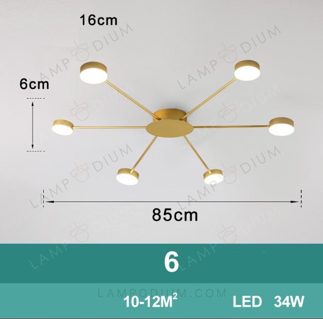 Ceiling light POLARE LUCE 6 Ø 85 CM