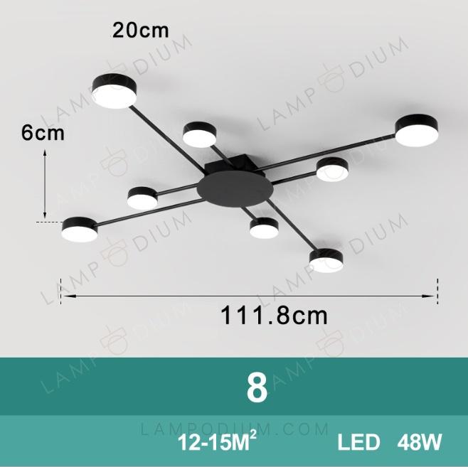 Ceiling light POLARE LUCE 6 Ø 85 CM