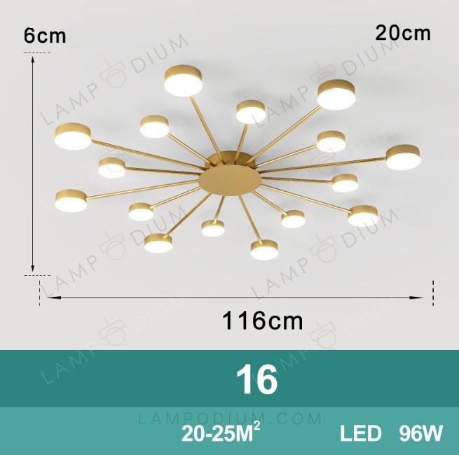 Ceiling light POLARE LUCE 6 Ø 85 CM