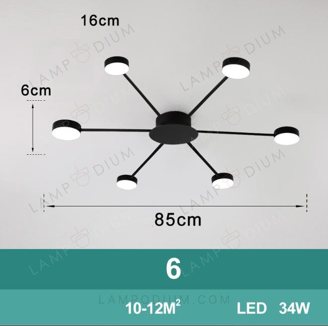 Ceiling light POLARE LUCE 6 Ø 85 CM