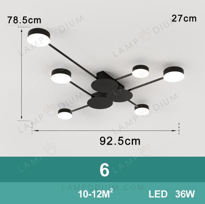 Ceiling light POLARE LUCE 6 Ø 85 CM