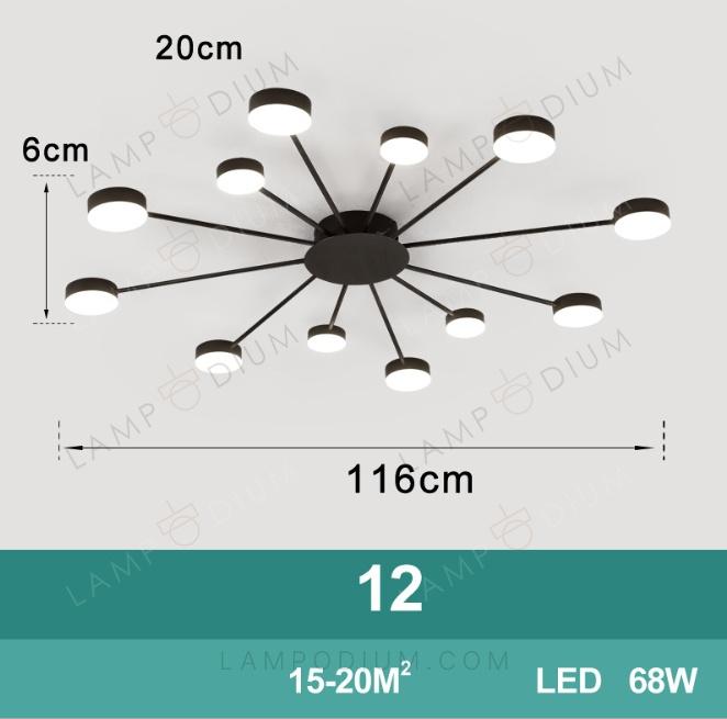 Ceiling light POLARE LUCE 6 Ø 85 CM