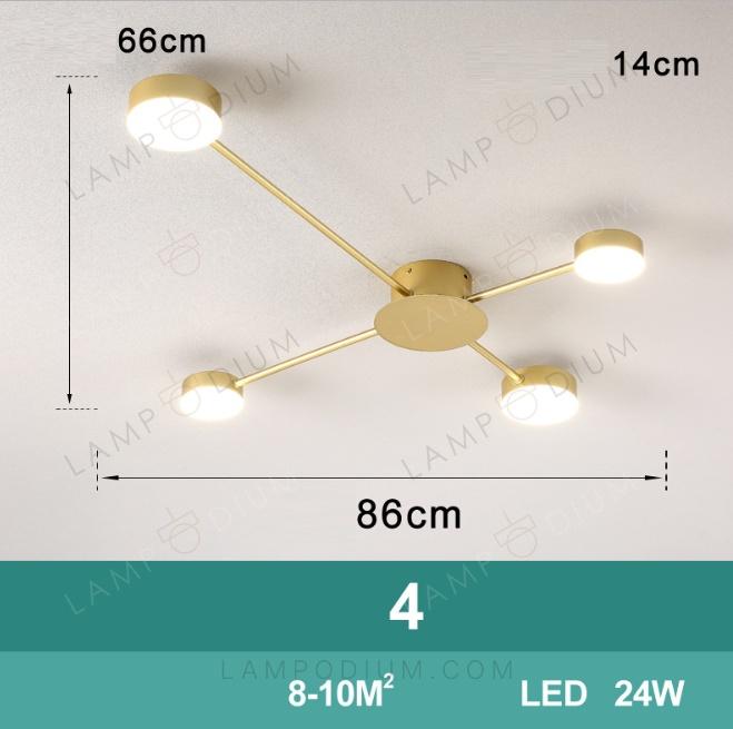 Ceiling light POLARE LUCE 6 Ø 85 CM