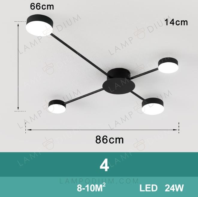 Ceiling light POLARE LUCE 6 Ø 85 CM