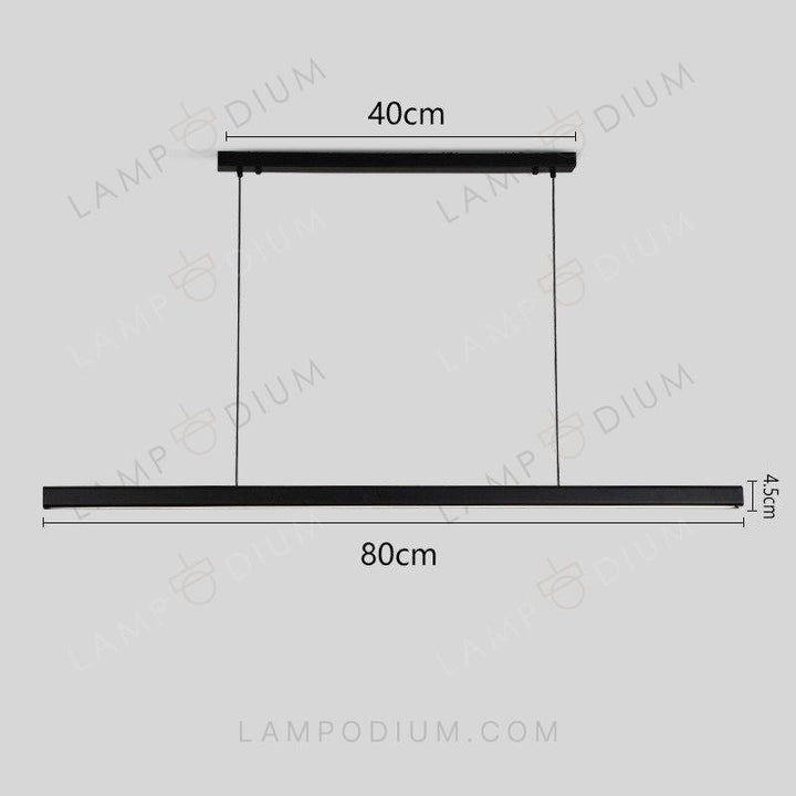 Pendant light HORIZONTALI STICK 100 CM