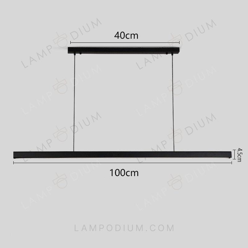 Pendant light HORIZONTALI STICK 100 CM