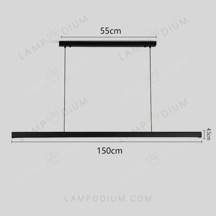 Pendant light HORIZONTALI STICK 100 CM