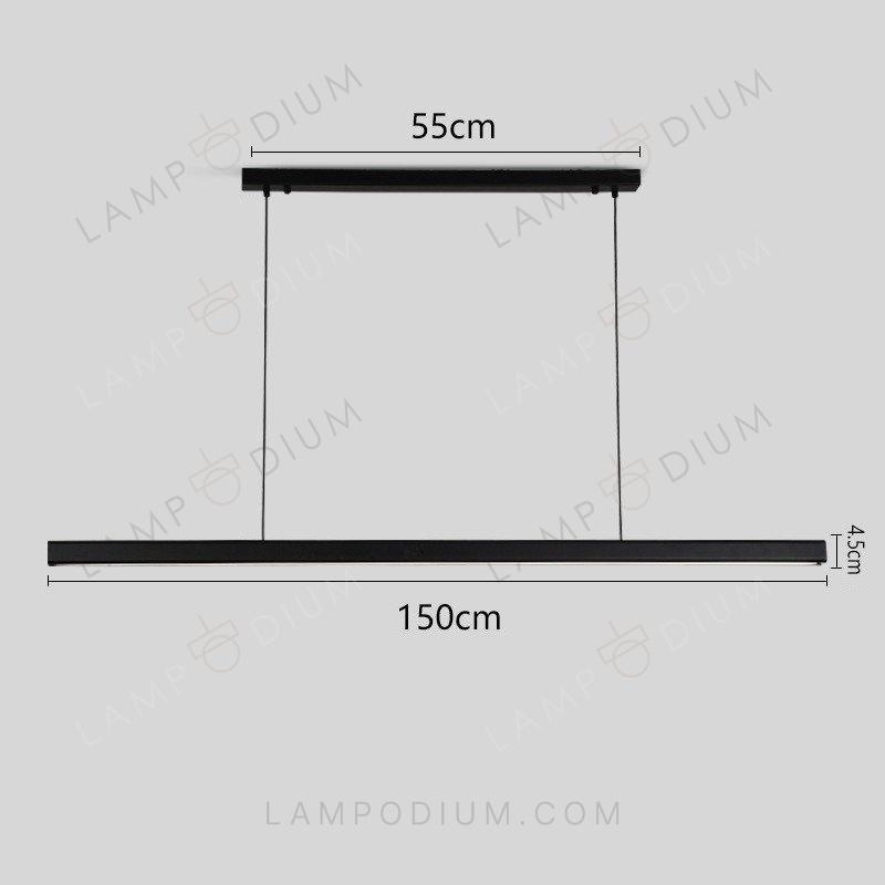 Pendant light HORIZONTALI STICK 150 CM