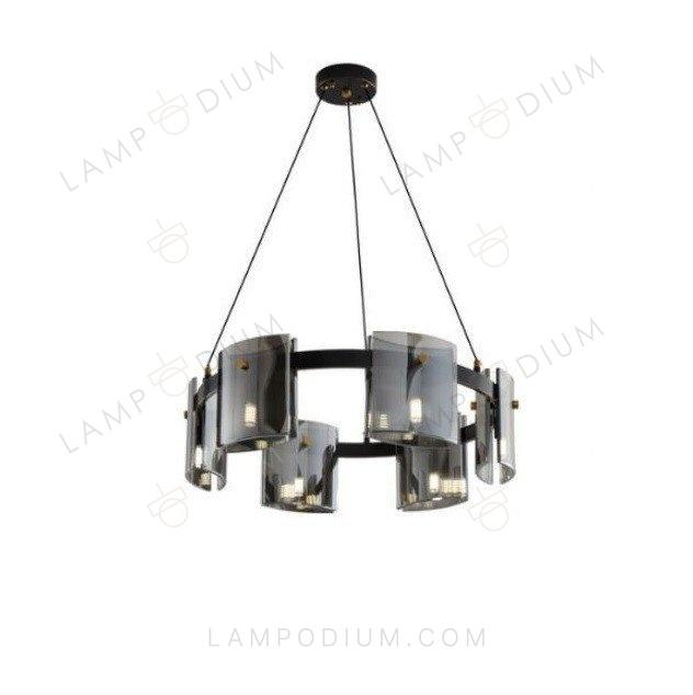 Chandelier GREY GLASSYC B 6