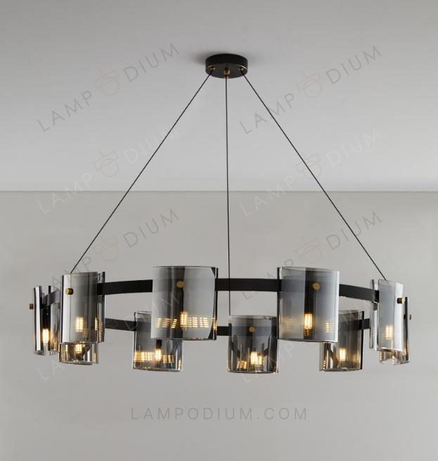 Chandelier GREY GLASSYC B 6