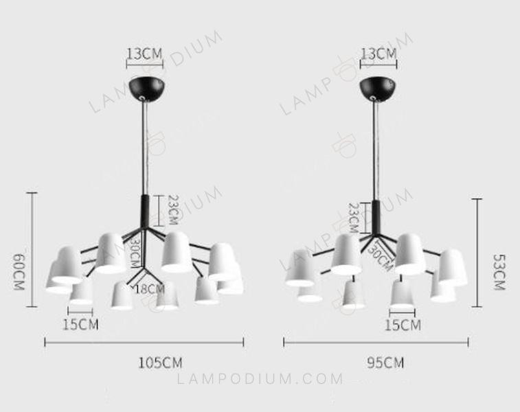 Chandelier NORDICO RAMO 6