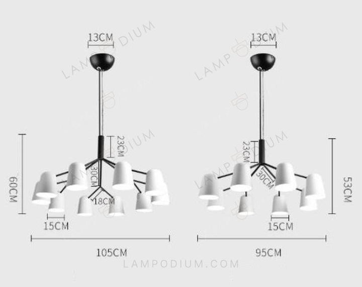 Chandelier NORDICO RAMO 6