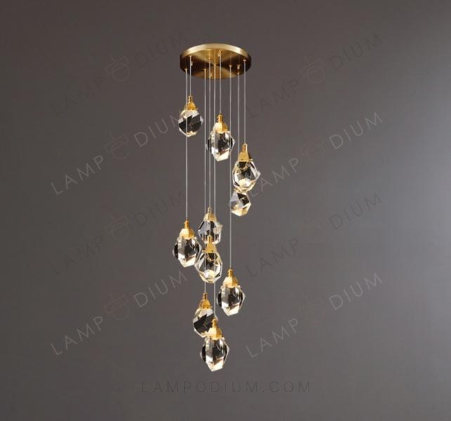 Pendant light GOLD DIAMANTE 10