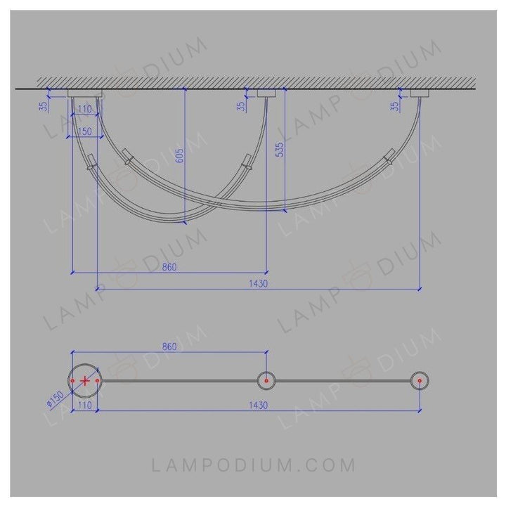 Chandelier PICADA 100CM