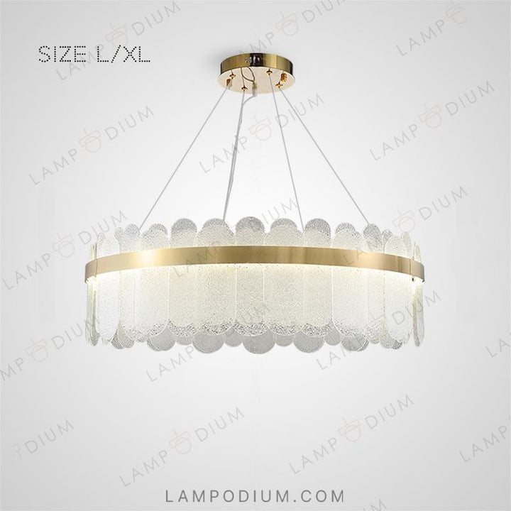 Circular chandeliers and lamps CHARLOTTA