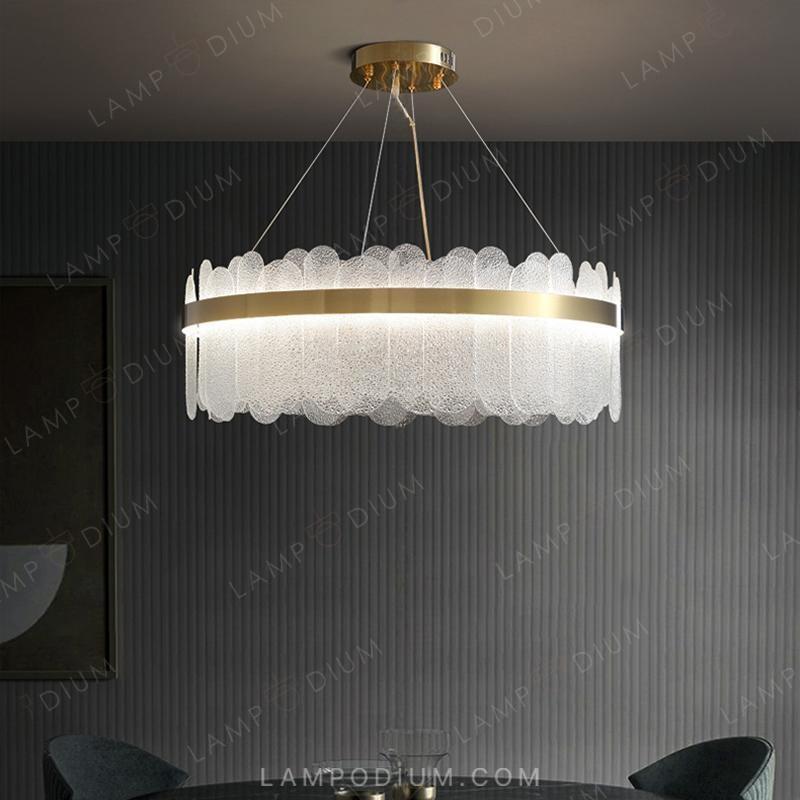 Circular chandeliers and lamps CHARLOTTA