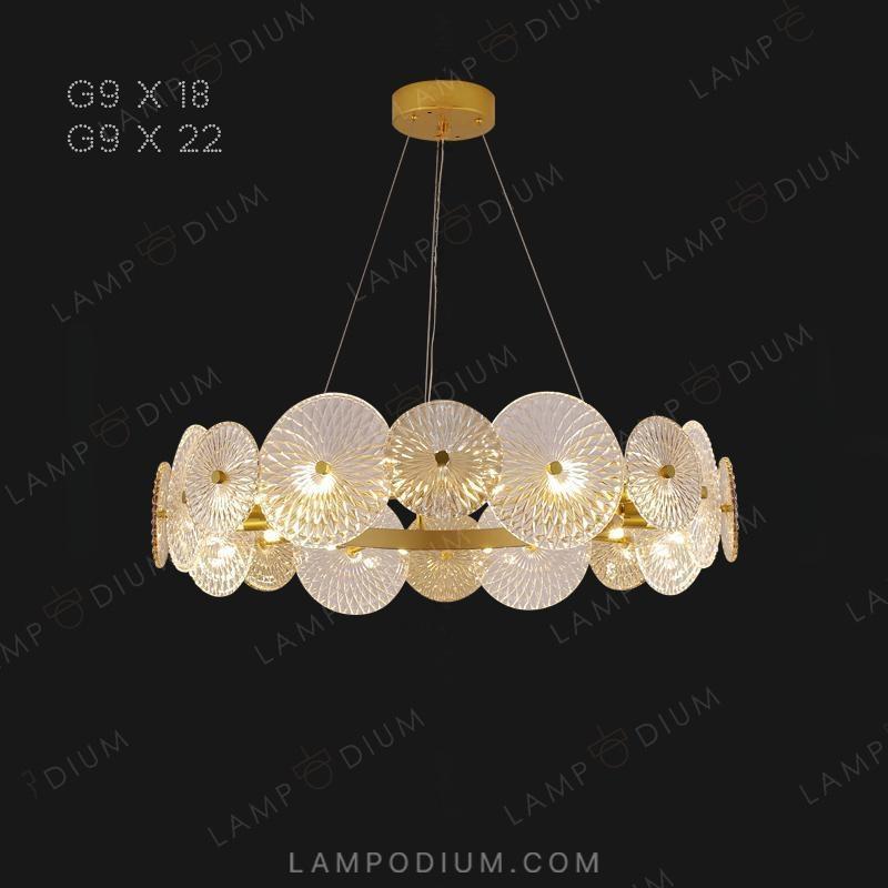 Circular chandeliers and lamps CLARA